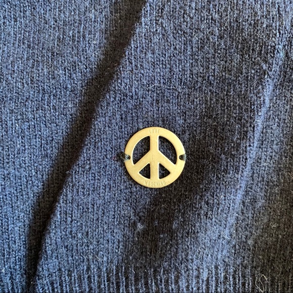 Men’s Love Moschino blue sweater w/ elbow patches - Picture 8 of 16